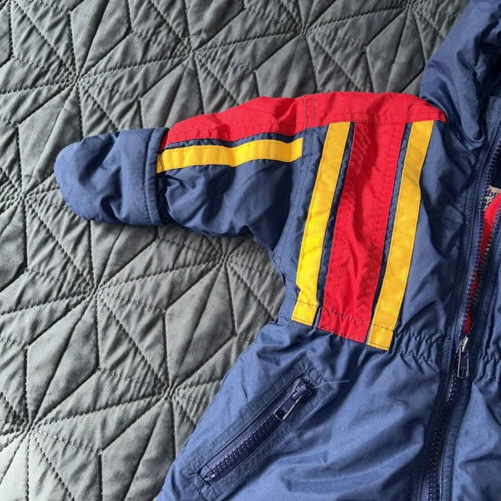VTG 80/90s Oshkosh Baby B’gosh Snowsuit Colorblock 12m Bunting